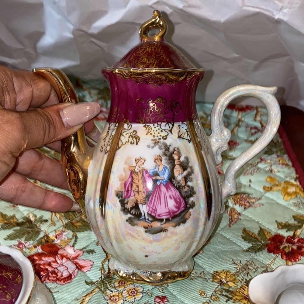 Vintage porcelain 15 pc tea set.. - Picture 5 of 7
